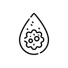 blood icon with black color