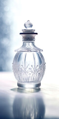 Vintage perfume bottle on a white background