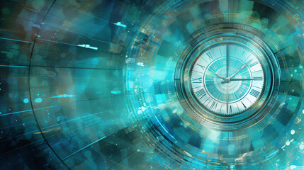 The fantasy of time travel technology background. generative AI