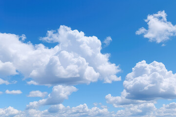 Obraz na płótnie Canvas 青空と白い雲、ジェネレーティブ、AI