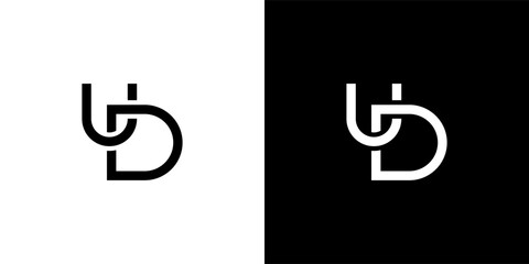 UD or DU Logo, UD Monogram, Initial UD Logo, Letter UD Logo, Icon, Vector