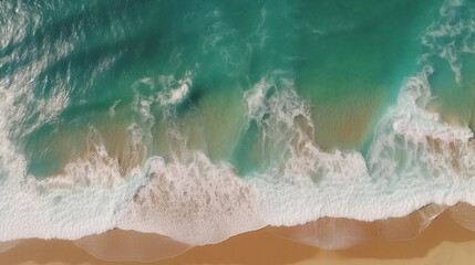 Fototapeta na wymiar aerial overview of beach