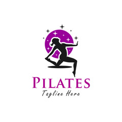 pilates vector illustration logo design