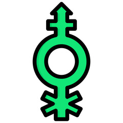 non binary line icon,linear,outline,graphic,illustration