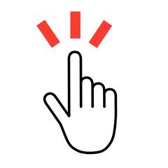 指差し　ハンドサイン　ワンポイント　注目