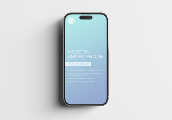 Smartphone Mockup with Editable Color and Background