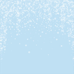 Fototapeta na wymiar Snowfall overlay christmas background. Subtle