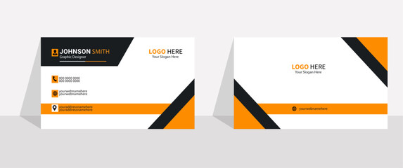 creative modern name card and business card,Minimal Individual Business Card Layout,Personal visiting card with company logo,Vector,illustration. Stationery design 

