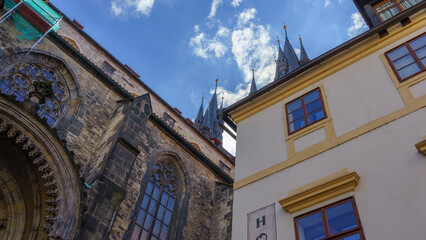 Fototapeta na wymiar Prag Czechoslovakya city review.