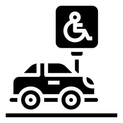 disabled sign glyph icon,linear,outline,graphic,illustration
