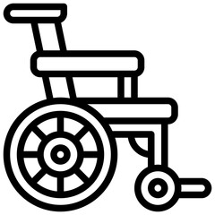 wheelchair line icon,linear,outline,graphic,illustration