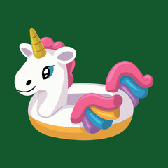 Swimming Tires vector cartoon