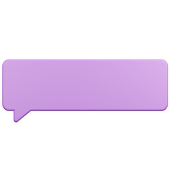 Obraz na płótnie Canvas purple speech bubble 3d icon