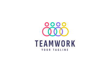 teamwork company logo vector icon illustration