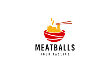 meatball logo vector icon illustration
