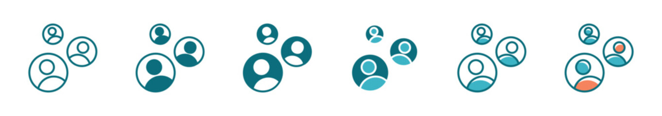 community business partnership icon vector people network symbol illustration