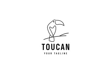 toucan line art logo vector icon illustration © Dyn Studio