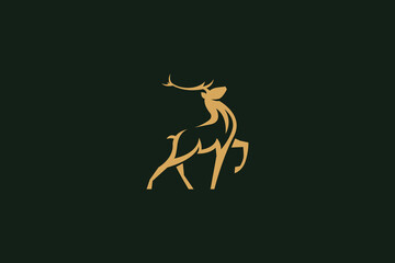 deer logo vector icon illustration
