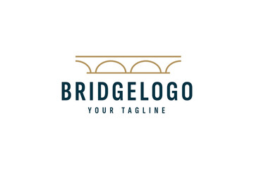 bridge logo vector icon illustration