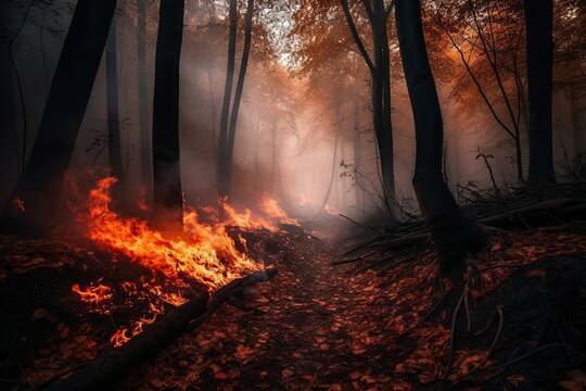 fire in the forest -Ai