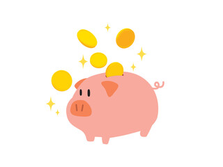 コインとブタの貯金箱