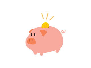 コインとブタの貯金箱