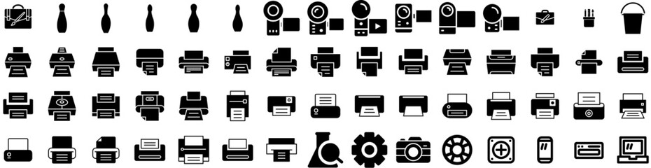 Set Of Equipment Icons Isolated Silhouette Solid Icon With Equipment, Care, Vector, Medicine, Hospital, Set, Health Infographic Simple Vector Illustration Logo