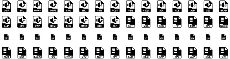 Set Of Extension Icons Isolated Silhouette Solid Icon With Beauty, Fashion, Salon, Extension, Beautiful, Long, Female Infographic Simple Vector Illustration Logo