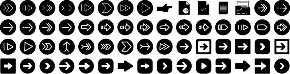 Set Of Right Icons Isolated Silhouette Solid Icon With Vector, Symbol, Illustration, Icon, Right, Concept, Sign Infographic Simple Vector Illustration Logo