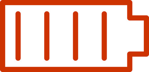 set of red and white arrows battery Transparent 