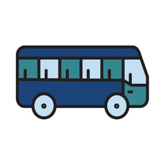 Filled Line BUS design vector icon design vector line icon svg