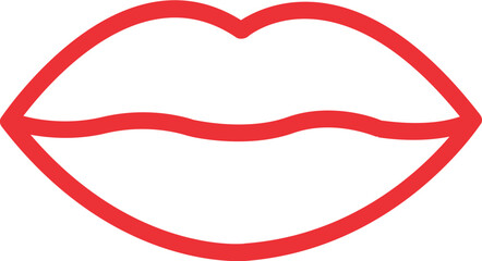 red lips with heart Transparent 