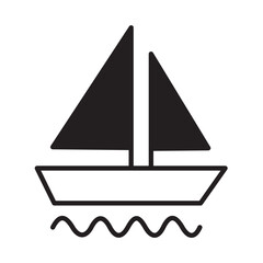 Solid Line BOAT design vector icon design vector line icon svg