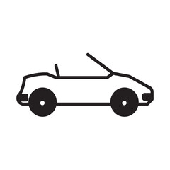 Solid Line CABRIOLET design vector icon design vector line icon svg
