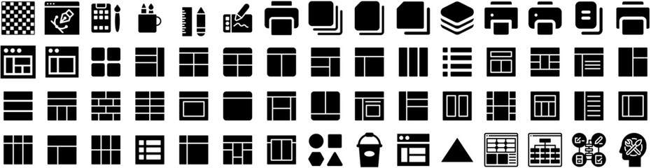 Set Of Design Icons Isolated Silhouette Solid Icon With Modern, Template, Graphic, Vector, Banner, Illustration, Design Infographic Simple Vector Illustration Logo