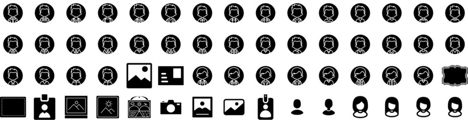 Set Of Picture Icons Isolated Silhouette Solid Icon With Blank, Art, Empty, Picture, Photo, Background, Frame Infographic Simple Vector Illustration Logo