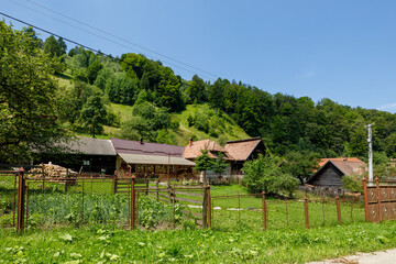 The old wooden houses of bran in romania