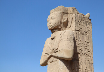Fototapeta premium Ancient egyptian statue at Karnak temple, Luxor, Egypt