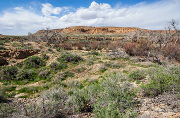 Fototapeta na wymiar The Chaco Canyon at Chaco Culture National Historical Park