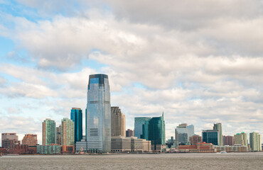 Fototapeta na wymiar Jersey City Skyline in New Jersey