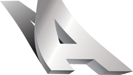 3D A alphabet design for editing and logo designing.