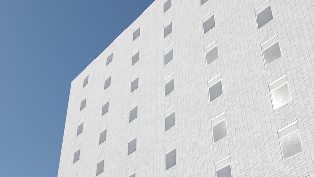 building facade, concrete and glass, modern look, architectural background