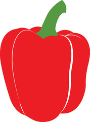 Red capsicum vector illustration. Simple editable eps vector usable for web and print.