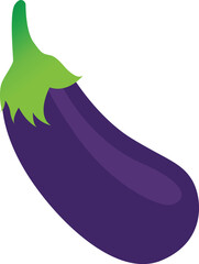 Eggplant vegetables vector isolated on transparent background icon design.