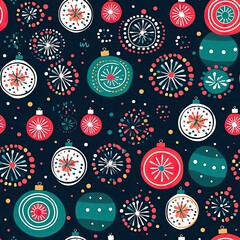 christmas pattern seamless background for textiles, fabrics, covers, wallpapers, print, gift wrapping and scrapbooking  Generative AI