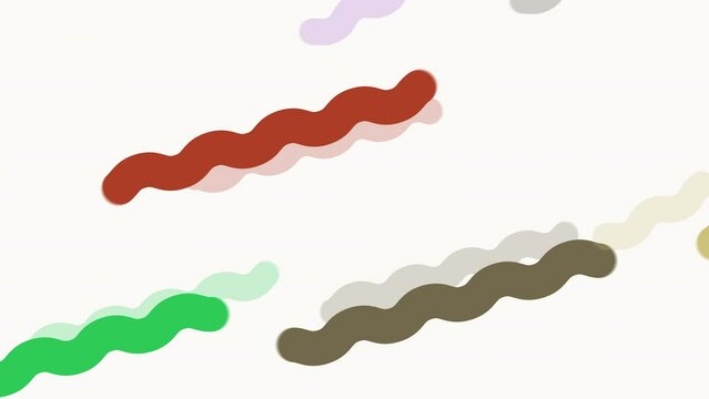 Multicolor zig zag lines animation abstract background in white color.
