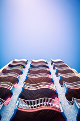 blue and white towels