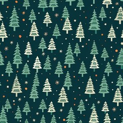 Fototapeta premium christmas pattern seamless background for textiles, fabrics, covers, wallpapers, print, gift wrapping and scrapbooking