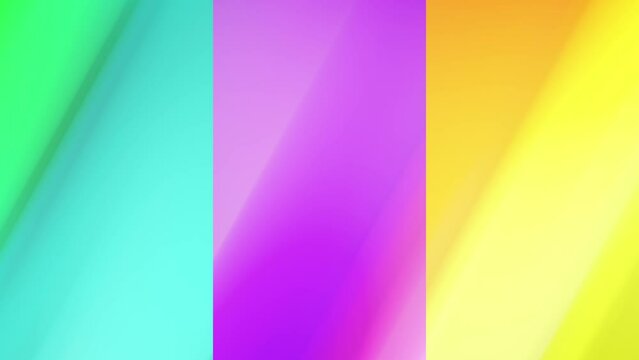 Three stripes of a smoothly flowing gradient. Looped background.