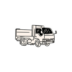 black white vintage truck car vector design vintage illustration style